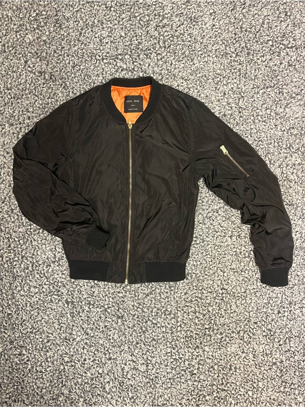 Women’s Love Tree Black Bomber Jacket